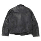 Distressed Leather Biker Jackt