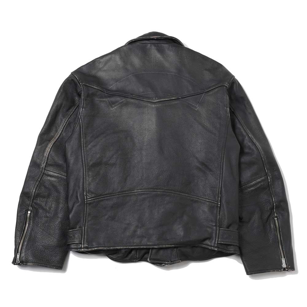 Distressed Leather Biker Jackt