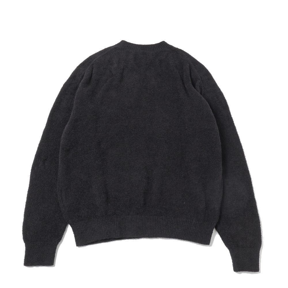 Cotton shaggy crew neck knit