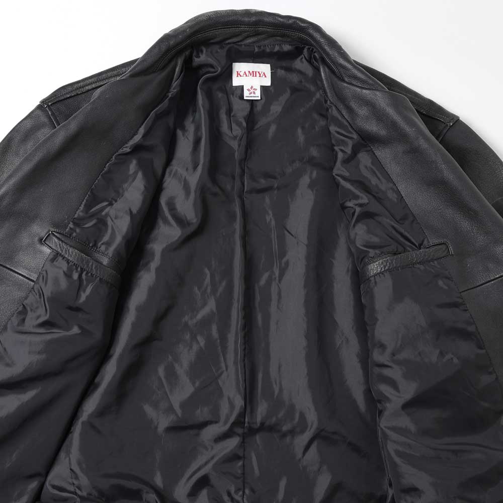 KAMIYA(カミヤ) - Distressed Leather Biker Jackt (G16BL011