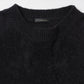 Cotton shaggy crew neck knit