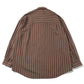 SIDOGRAS Striped Long-Sleeve Oversized Regular Collar Shirt