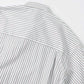 SIDOGRAS Striped Long-Sleeve Oversized Regular Collar Shirt