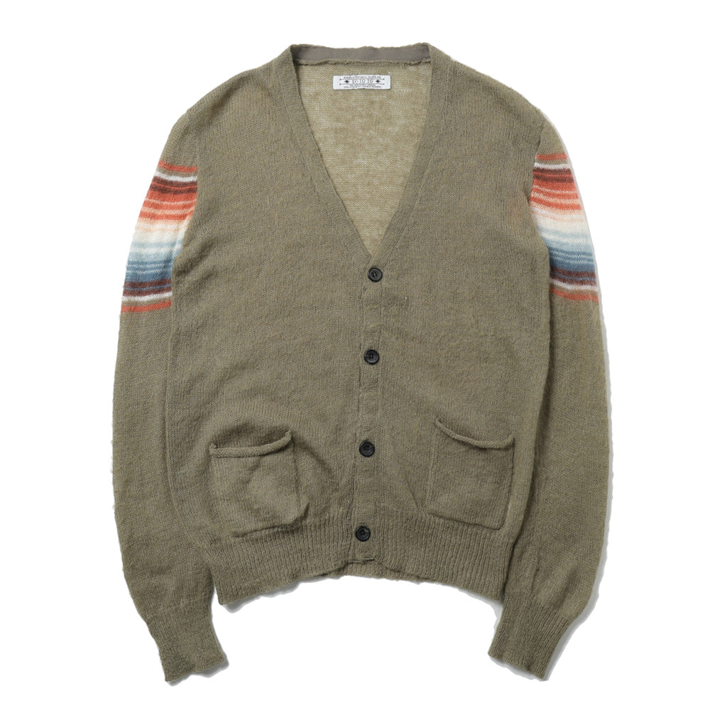 NATIVE BORDER MOHAIR KNIT CARDIGAN
