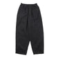 Black drill tapered trousers