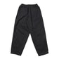 Black drill tapered trousers