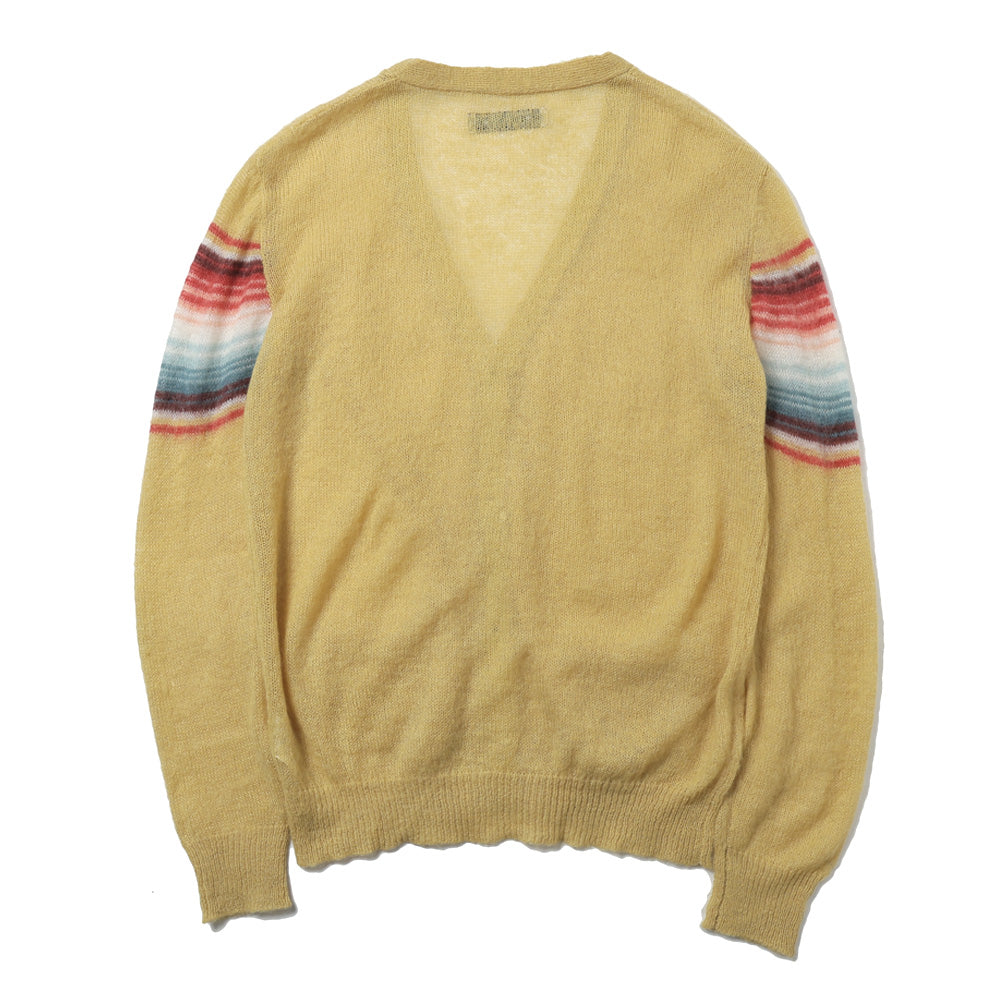 NATIVE BORDER MOHAIR KNIT CARDIGAN