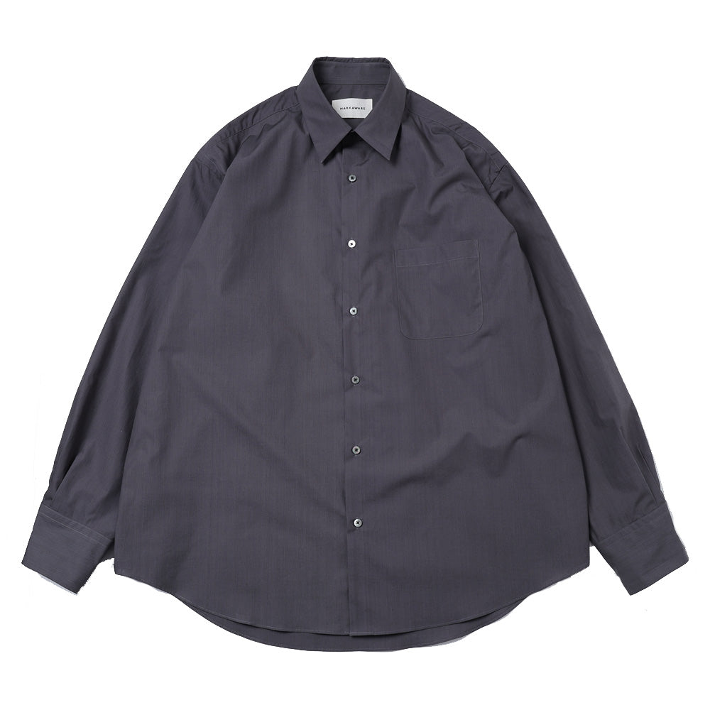 COMFORT FIT SHIRT ORGANIC GIZA TYPEWRITER CLOTH (CHARCOAL)