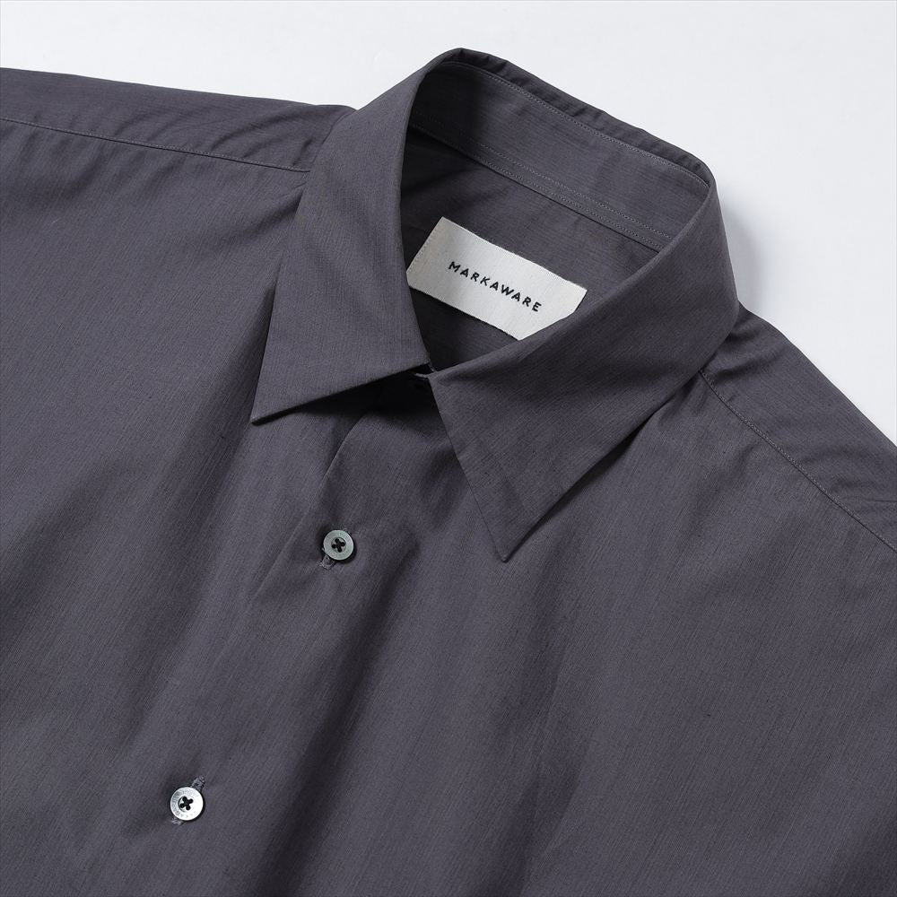 COMFORT FIT SHIRT ORGANIC GIZA TYPEWRITER CLOTH (CHARCOAL)