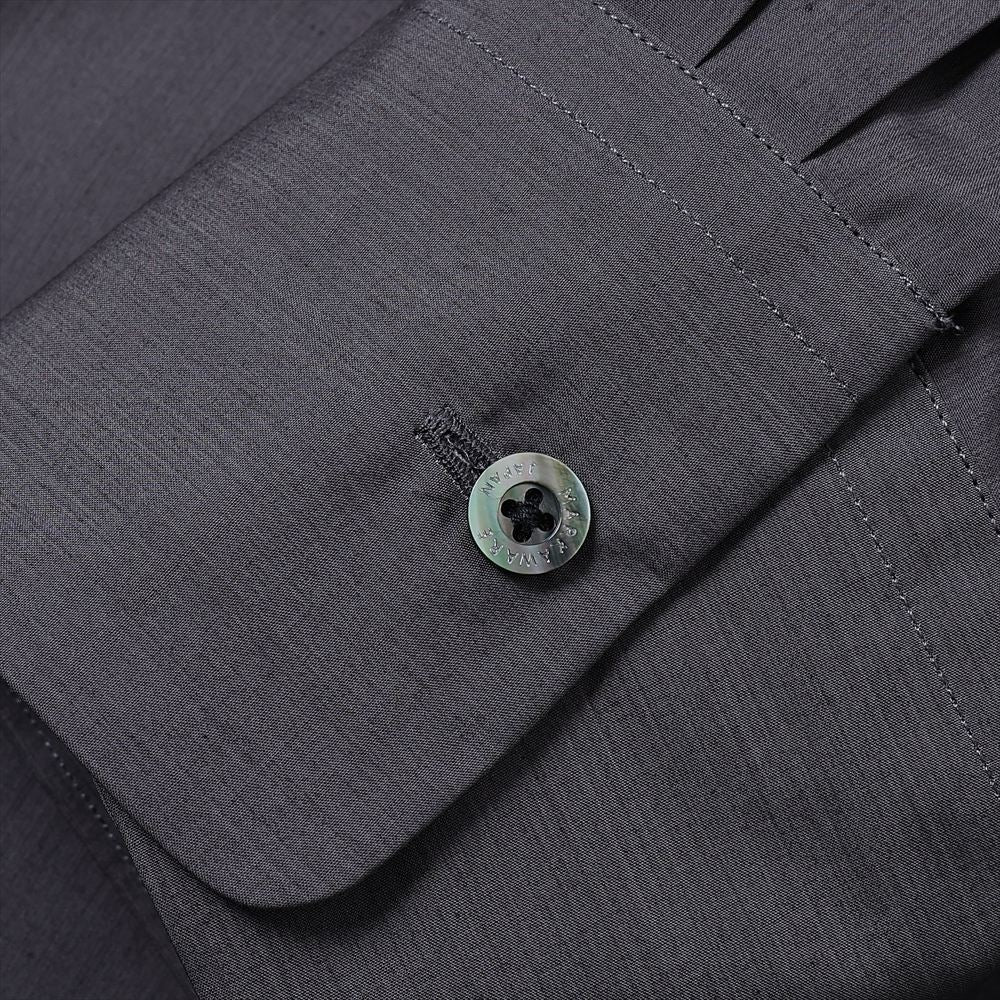 COMFORT FIT SHIRT ORGANIC GIZA TYPEWRITER CLOTH (CHARCOAL)
