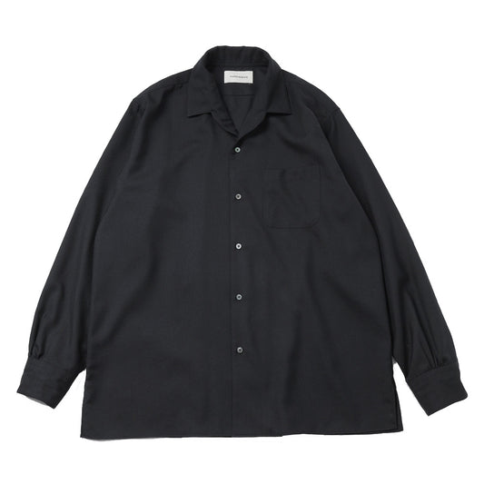 ITALIAN OPEN COLLAR SHIRT ORGANIC WOOL VIYELLA
