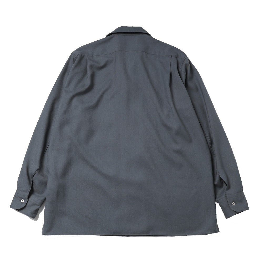 ITALIAN OPEN COLLAR SHIRT ORGANIC WOOL VIYELLA