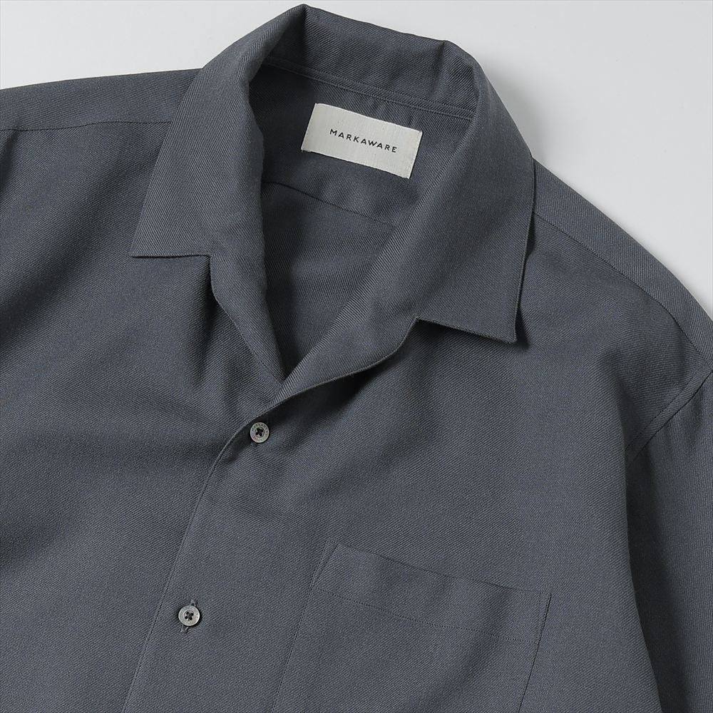 ITALIAN OPEN COLLAR SHIRT ORGANIC WOOL VIYELLA