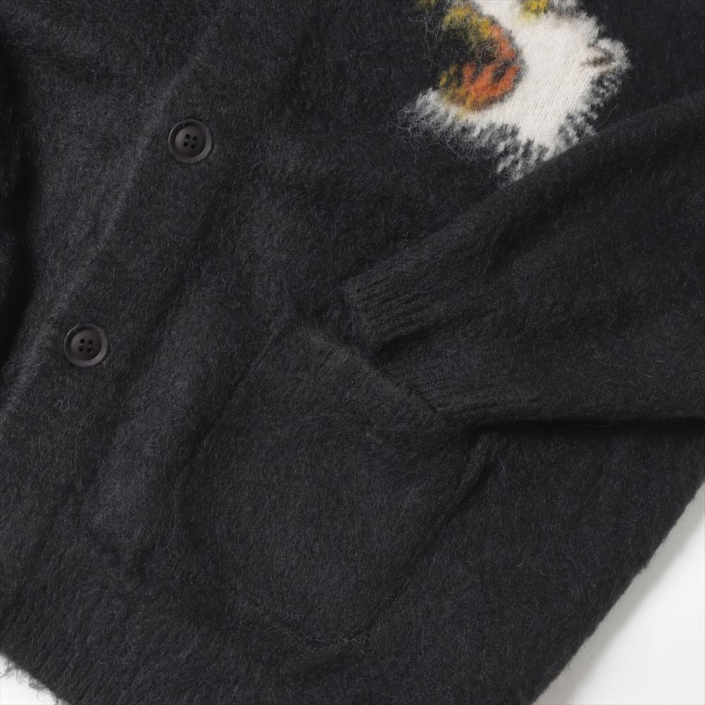 Brushed knit cardigan (Dragon and Tiger pattern)