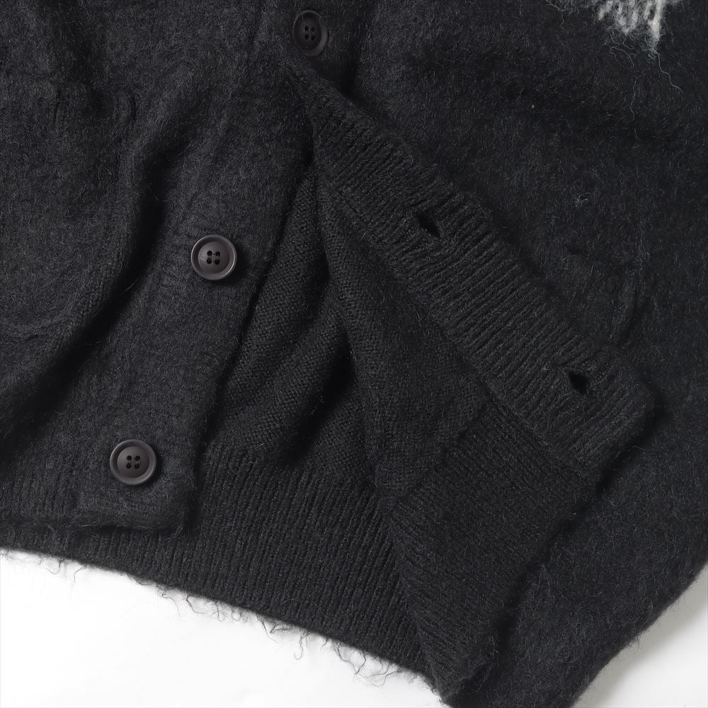Brushed knit cardigan (Dragon and Tiger pattern)