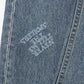 TATTOO Laser Printed Wide Denim Pants