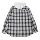 Distressed Hooded Check Shirts (GRAY)