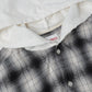 Distressed Hooded Check Shirts (GRAY)