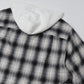 Distressed Hooded Check Shirts (GRAY)