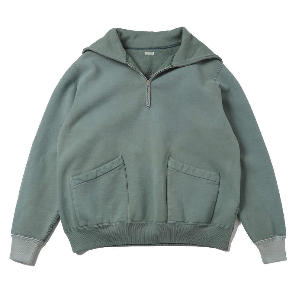 Vintage Sailor Hood Half Zip Sweatshirt