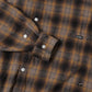 Distressed Hooded Check Shirts (BROWN)