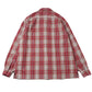 Vintage Cotton Silk Nep Twill Check Shirt(RED)