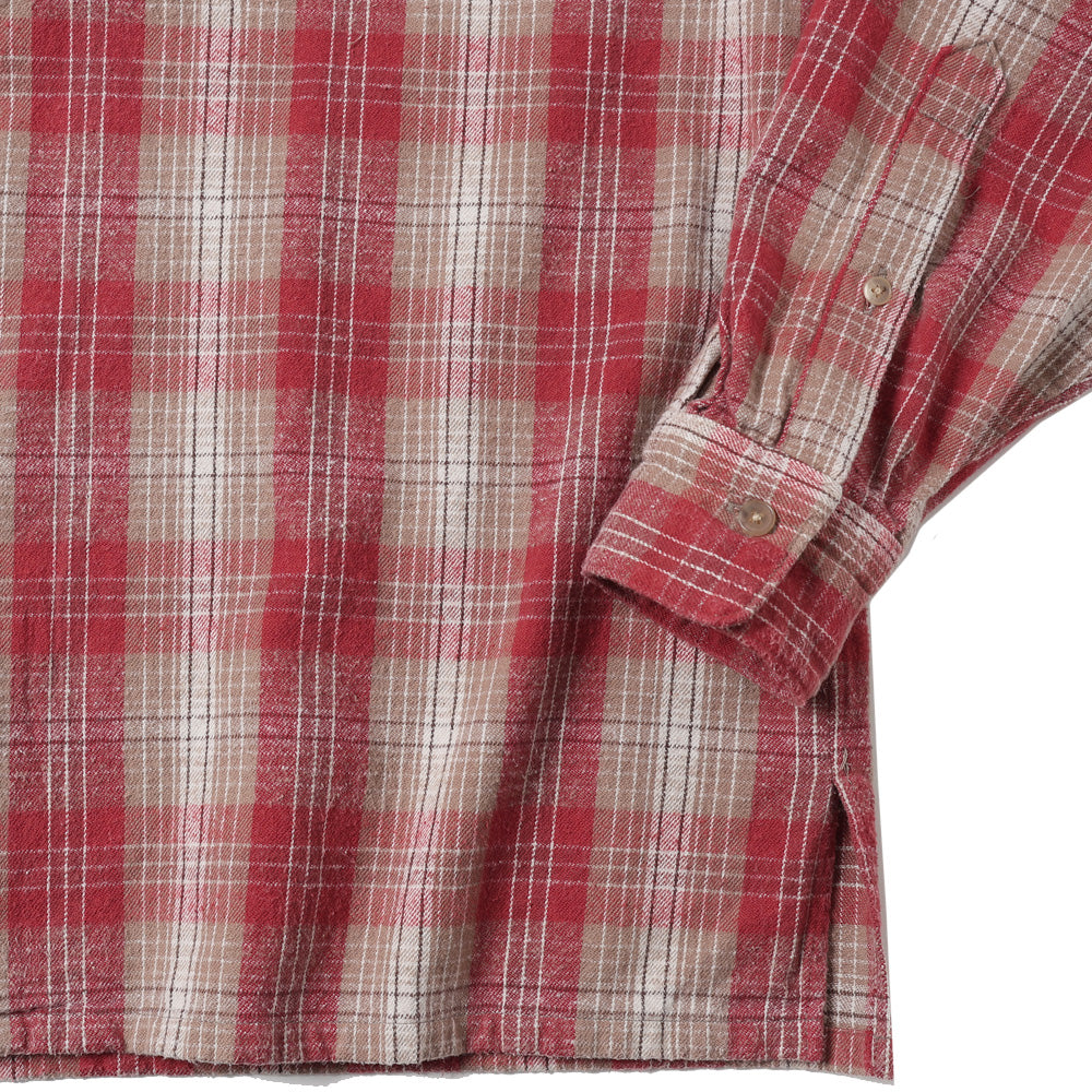 A.PRESSE Vintage Cotton Silk Nep Twill Check Shirt 26SAP-02-06