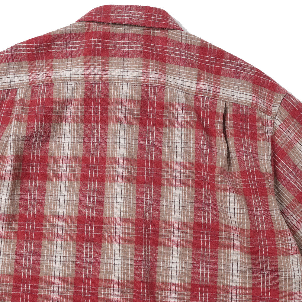 A.PRESSE (ア プレッセ) Vintage Cotton Silk Nep Twill Check Shirt