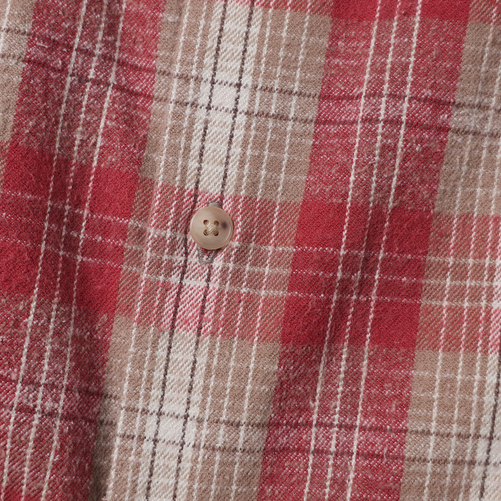 A.PRESSE Vintage Cotton Silk Nep Twill Check Shirt 26SAP-02-06