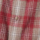 Vintage Cotton Silk Nep Twill Check Shirt(RED)