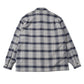 Vintage Cotton Silk Nep Twill Check Shirt(NAVY)