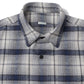 Vintage Cotton Silk Nep Twill Check Shirt(NAVY)
