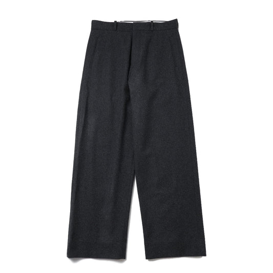 Wool Flannel Wide Trousers