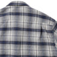 Vintage Cotton Silk Nep Twill Check Shirt(NAVY)