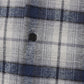 Vintage Cotton Silk Nep Twill Check Shirt(NAVY)