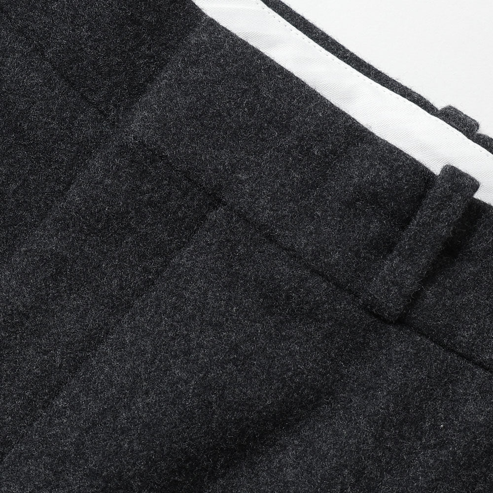 Wool Flannel Wide Trousers