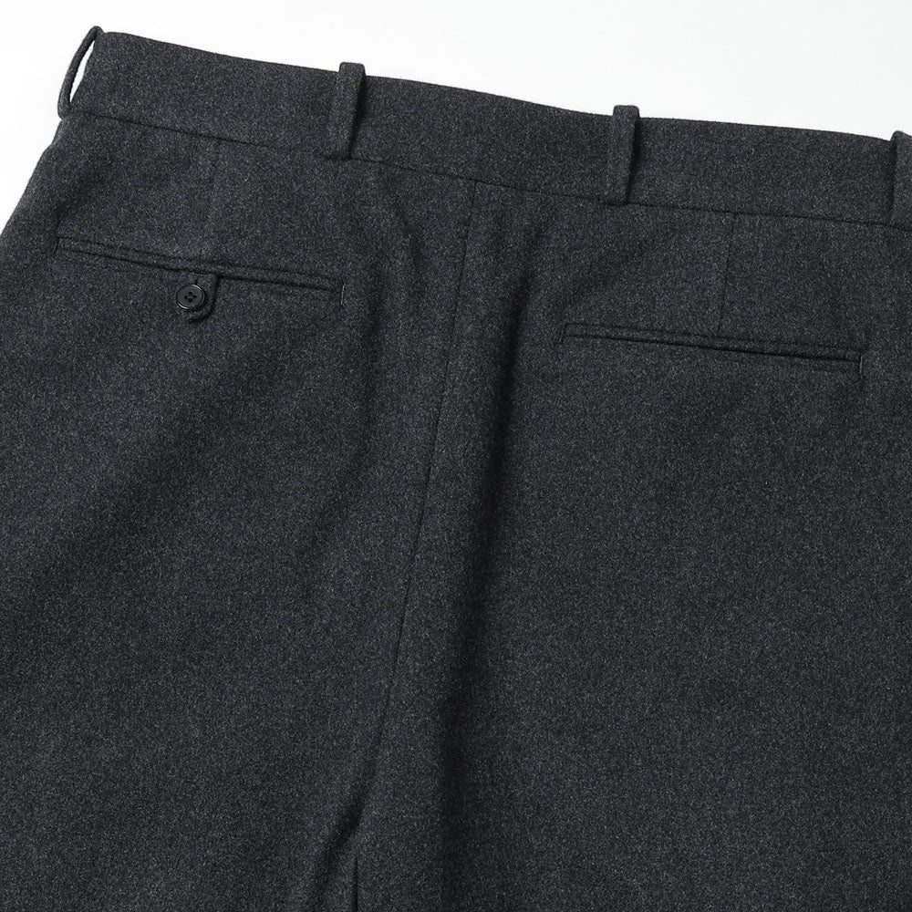 Wool Flannel Wide Trousers
