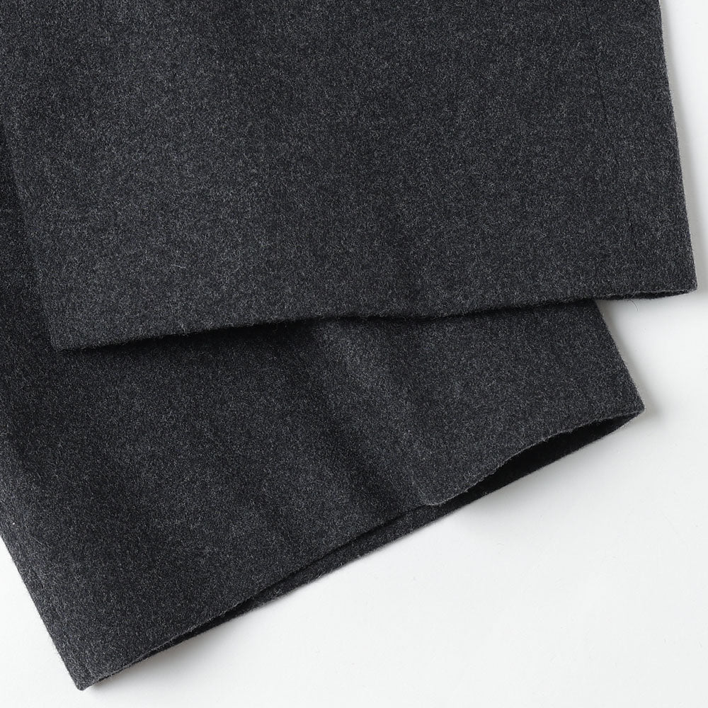 Wool Flannel Wide Trousers