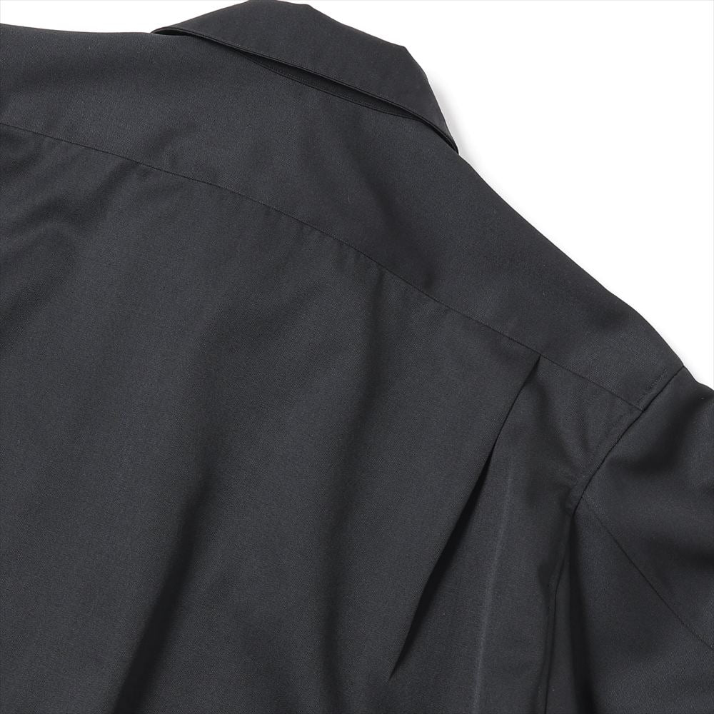 ITALIAN COLLAR SHIRT ORGANIC WOOL GABARDINE