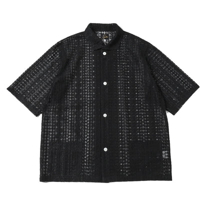 S/S Widespread Collar Shirt - Raschel Lace