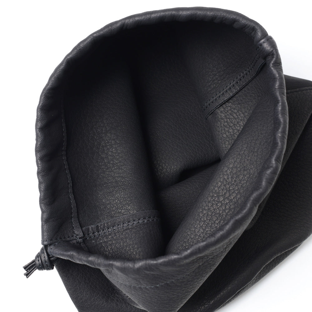 DA129 / Double Faced CYLINDER DRAWSTRING POUCH