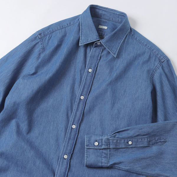 Washed denim shirt