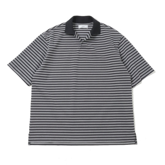 ONE BUTTON POLO S/S TEE ORGANIC COTTON HIGH TWISTED PIQUE