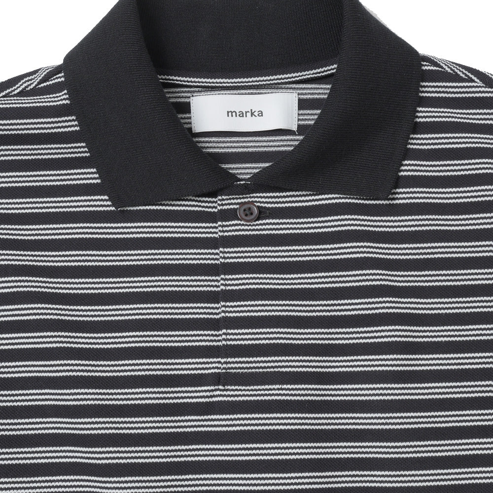 ONE BUTTON POLO S/S TEE ORGANIC COTTON HIGH TWISTED PIQUE
