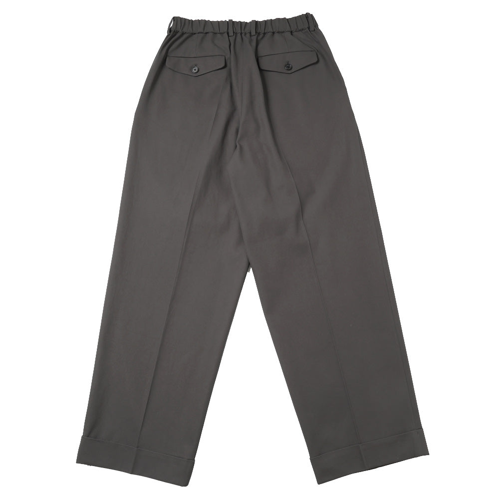 MARKAWARE - DOUBLE PLEATED WIDE TROUSERS ORGANIC WOOL GABARDINE MARKAWARE - DOUBLE PLEATED WIDE TROUSERS ORGANIC WOOL GABARDINE