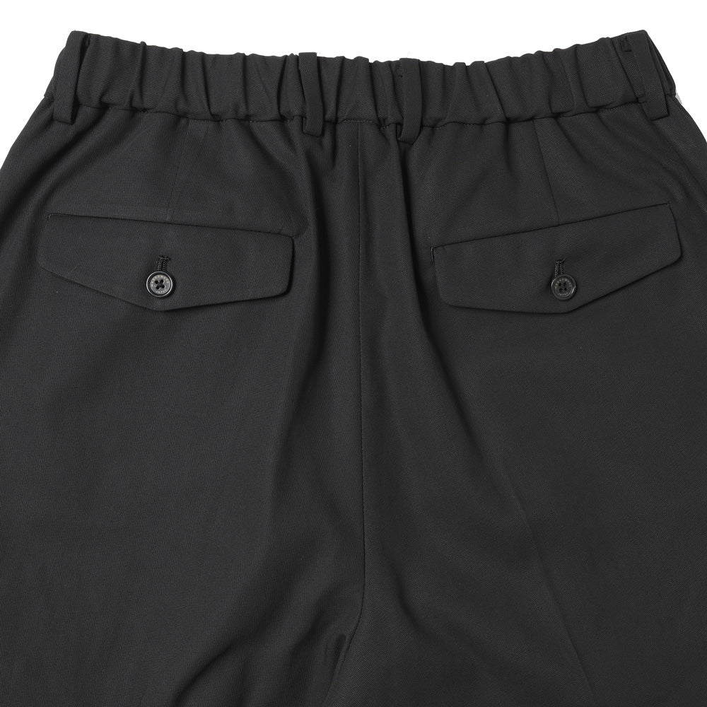 DOUBLE PLEATED SEMI EASY TROUSERS ORGANIC COTTON VOILE YARN TWILL