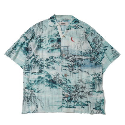 Japnese Pattern Aloha Transfer Print Polo Knit