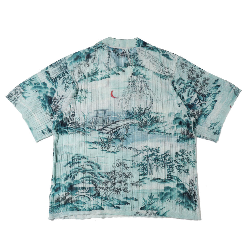Japnese Pattern Aloha Transfer Print Polo Knit