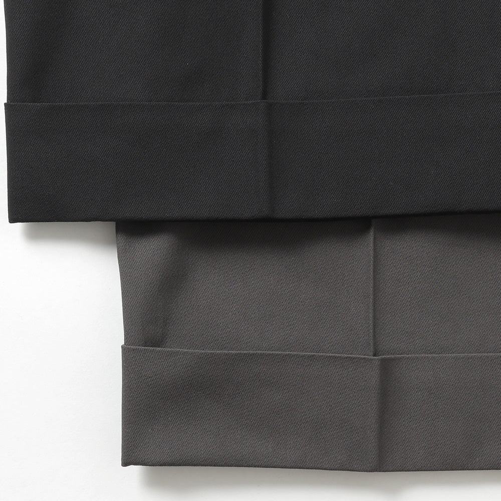 DOUBLE PLEATED SEMI EASY TROUSERS ORGANIC COTTON VOILE YARN TWILL