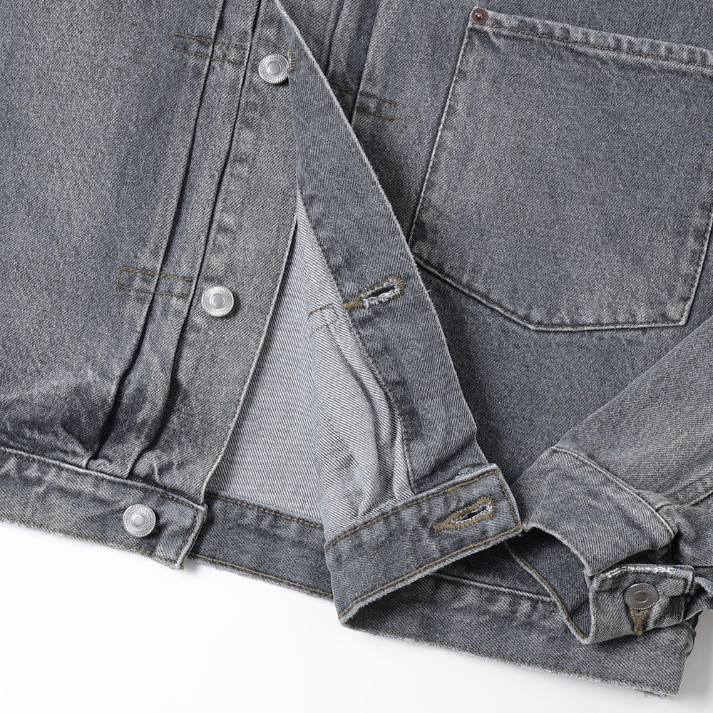 A.PRESSE (ア プレッセ) Vintage Gray Denim Jacket 26SAP-01-44